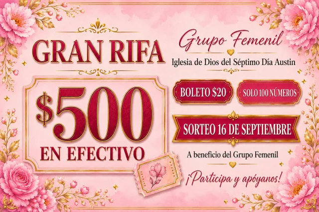 Cartel de Gran Rifa – Grupo Femenil