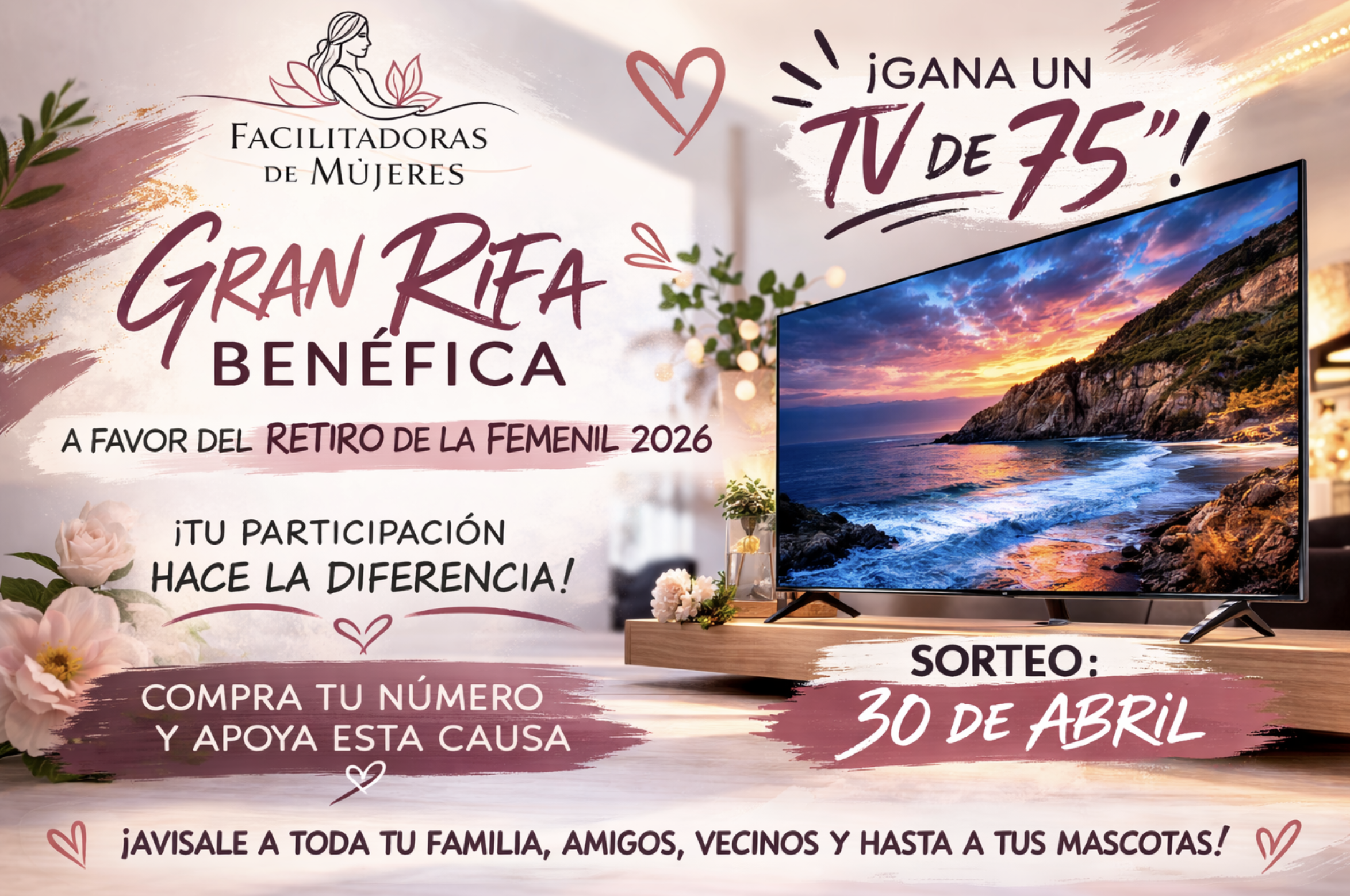 Rifa Benéfica – Retiro Femenil 2026